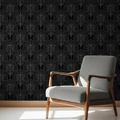 Gothic Damask Wallpaper, Dark Dagger Pattern, Silver Metallic Seamless Design, Luxury Manor Home Decor, Peel and Stick Wall Art