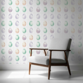 Lavender Dinosaur Egg Wallpaper, Geometric Kids Decor, Pastel Nursery Wall Art, Modern Seamless Pattern Design