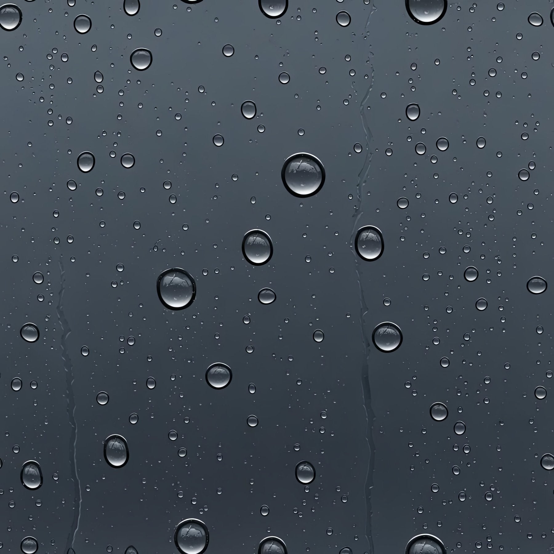 Charcoal Gray Raindrop Wallpaper, Photorealistic Water Glass Pattern, Modern Minimalist Peel Stick, Luxury Home Decor