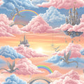 Fairy Tale Cloud Wallpaper, Dreamy Sky Pattern Design, Whimsical Nursery Decor, Magical Children Room Wall Art