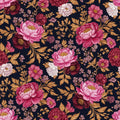 Dark Fuchsia Garden Wallpaper, Victorian Botanical Pattern, Romantic Floral Design, Luxury Peel Stick Home Decor