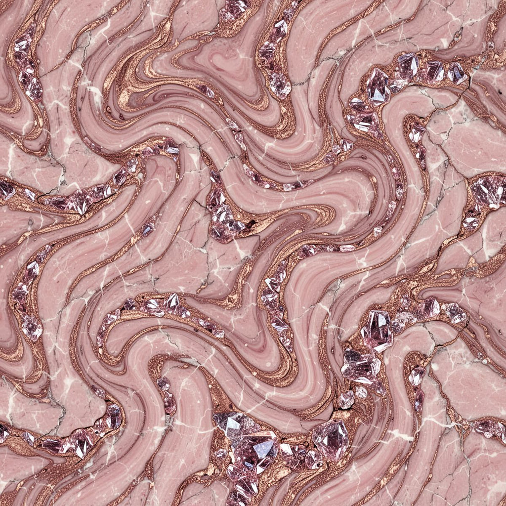 Rose Gold Marble Wallpaper, Pink Abstract Seamless Pattern, Luxury Stone Texture Wall Art, Modern Fluid Peel and Stick, High End Decor