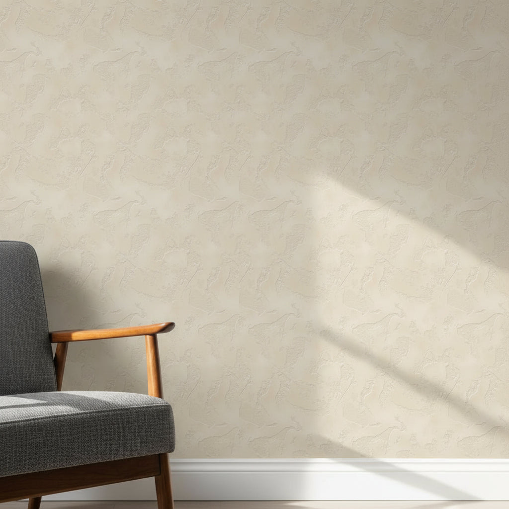 Venetian Plaster Wallpaper, Cream Beige Seamless Pattern, Luxury Textured Wall Covering, Modern Minimalist Home Decor