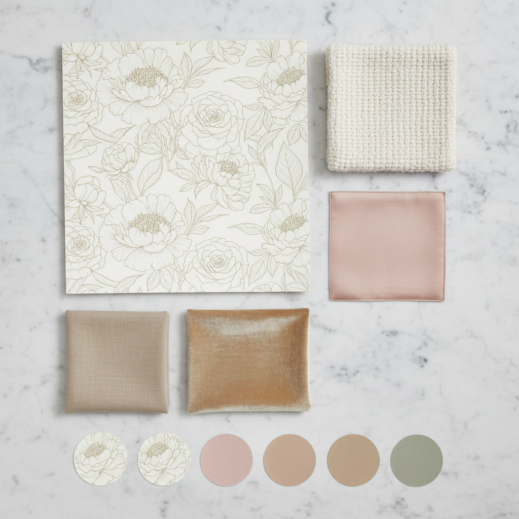 Oversized Peony Wallpaper, Champagne Gold Floral Pattern, Luxury Botanical Wall Decor, Modern Romantic Home Design